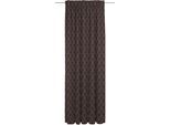 Vorhang ADAM "Feathers" Gr. 2, bunt (orange, dunkelblau), B:142cm H:175cm, Jacquard, Baumwolle, Gardinen, Vorhang, aus 100% Bio-Baumwolle