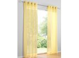 Gardine HEINE HOME Gr. 6, gelb, B:140cm H:295cm, Polyester, Gardinen, Gardine