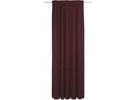 Vorhang ADAM "Feathers" Gr. 2, rot (dunkelrot), B:142cm H:175cm, Jacquard, Baumwolle, Gardinen, Vorhang, aus 100% Bio-Baumwolle