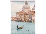 Seitenzugrollo LICHTBLICK ORIGINAL "Klemmfix Motiv Venedig Canal Grande" Gr. 4, blau (blau, weiß), B:80cm H:150cm, Polyester, Rollos, Seitenzugrollo, bedruckt