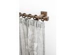 Gardinenstange GARESA "CUBUS", braun (nussbaum), L:200cm Ø:20mm, Holzwerkstoff, Gardinenstangen, Gardinenstange, Vorhanggarnitur, verlängerbar, Endkappe, mit Ringe