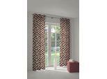 Vorhang ADAM "Dots", lila, B:145cm H:145cm, Jacquard, Baumwolle (Bio-Baumwolle), Leinen, Gardinen, Vorhang, aus Leinen und Bio-Baumwolle