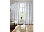 Gardine BRUNO BANANI "Lynn" Gr. 3, grau, B:140cm H:225cm, Scherli, Polyester, Gardinen, Gardine, schöner Schal, Scherli, zeitlos und modern