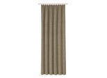 Vorhang WIRTH "Holmsund 288g/qm" Gr. 2, grau (taupe), B:132cm H:160cm, Chenille, Polyacryl, Gardinen, Vorhang
