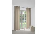 Vorhang WIRTH "Neveres" Gr. 3, grau (taupe), B:135cm H:225cm, Jacquard, Baumwolle, Gardinen, Vorhang