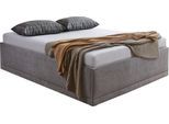 Polsterbett "Texel", grau, B:166cm H:34cm L:206cm, Bezug Bett: Veloursstoff 100% Polyester oder Microfaser (100% Polyester);Bonnell-Federkernmatratze: 51% Polypropylen, 39% Polyester und 10% Baumwolle;Kaltschaummatratze: 100% Polyester, Bezug abnehm- und waschbar bis 60C;Kissenbezug: 100% Polyester, Füllung : 100% Polyester (Hohlfaser), WESTFALIA SCHLAFKOMFORT, Betten, Polsterbett, Standardhöhe mi