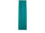 Vorhang WIRTH "Newbury", blau (türkis), B:130cm H:395cm, Baumwolle, Polyester, Gardinen, Vorhang, nach Maß