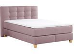 Boxspringbett HOME AFFAIRE "Moulay", lila (flieder), B:154cm L:231cm, Komplettbetten, Boxspringbett, inkl. Topper, in Überlänge 220 cm, 3 Härtegrade, auch in H4
