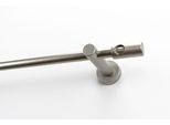 Gardinenstange GARESA "PANDRI", silber (mattchromfarben), L:470cm Ø:20mm, Holzwerkstoff, Metall, Gardinenstangen, Gardinenstange, Vorhanggarnitur, verlängerbar, gerader Knopf mit Ausschnitt