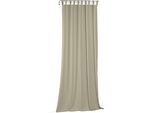 Vorhang WIRTH "Torbole", grün (lindgrün), B:132cm H:365cm, Baumwolle, Polyester, Gardinen, Vorhang, nach Maß