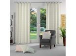 Vorhang WIRTH "Telfort" Gr. 4, grau, B:132cm H:245cm, Jacquard, Baumwolle, Polyester, Gardinen, Vorhang