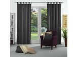 Vorhang WIRTH "Niederau" Gr. 4, schwarz, B:132cm H:245cm, Jacquard, Polyacryl, Polyester, Gardinen, Vorhang