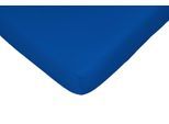 Spannbettlaken CASATEX "Jerry", blau, 1 Stk., Jersey, 140-160x190-200 30cm, Jersey, Obermaterial: 100% Baumwolle, Bettlaken, Spannbettlaken, komfortables Überziehen durch hohe Elastizität