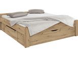 Bett RAUCH "Scala", braun (eichefarben artisan), B:185cm H:60cm L:207cm, Betten, Bett, mit Schubkästen in 3 Varianten