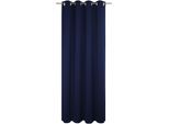 Vorhang WIRTH "Newbury", blau (nachtblau), B:130cm H:305cm, Baumwolle, Polyester, Gardinen, Vorhang, nach Maß