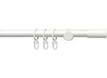 Gardinenstange LIEDECO "Fertigstilgarnitur 20 mm Power Zylinder" Gr. 3, weiß, L:200cm Ø:20mm, Eisen, Gardinenstangen, Gardinenstange, Gardinenstange Komplett