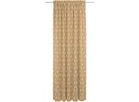 Vorhang ADAM "Retro Floret" Gr. 1, gelb (curry), B:142cm H:145cm, Jacquard, Baumwolle, Gardinen, Vorhang, aus 100% Bio-Baumwolle
