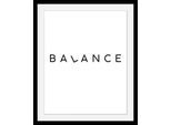 Bild QUEENCE "Balance", schwarz (farbe rahmen: schwarz, farbe bild(er): schwarz), B:50cm H:70cm T:3cm, Acrylglas, Holz, Papier, Bilder, Bild, HD Premium Poster-Druck inkl. Holzrahmen