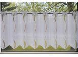 Panneaux STICKEREIEN PLAUEN "Elina" Gr. 2, weiß (weiß, terra), B:128cm H:45cm, Voile, Polyester, Gardinen, Panneaux