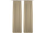 Vorhang WIRTH "Fiona" Gr. 6, beige, B:132cm H:225cm, Chenille, Polyacryl, Polyester, Gardinen, Vorhang
