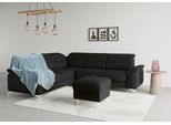 Ecksofa SIT & MORE "Sinatra L-Form", schwarz, B:251cm H:85cm T:231cm, 98% Polyester, 2% Polyamid, Sofas, Ecksofa, optional mit Kopfteilverstellung und Armteilfunktion