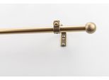 Gardinenstange GARESA "BOLTI mit offenem Träger", gold (mattgoldfarben), L:160cm Ø:16mm, Metall, Gardinenstangen, Gardinenstange, Vorhanggarnitur, verlängerbar, Wandmontage, ohne Ringe