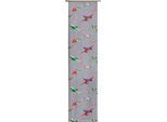 Schiebegardine WIRTH "Planes Action" Gr. 2, grau, B:60cm H:175cm, Satin, Polyester, Gardinen, Schiebegardine, Disney
