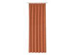 Vorhang WIRTH "Trondheim 234 g/m²" Gr. 7, braun (rost), B:132cm H:255cm, Chenille, Polyacryl, Gardinen, Vorhang