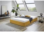 Polsterbett "Osaka", gelb (sonnengelb), B:145cm L:205cm, Bezug: Glanzvelours 100% Polyester, Polsterung: Polsterwatte 100% Polyester, Gestell: Holzwerkstoff, WESTFALIA SCHLAFKOMFORT, Betten, Polsterbett, auch ohne Matratze erhältlich oder in H2,H3 und H4 erhältich