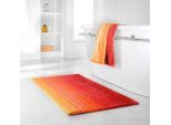 Badematte DYCKHOFF "Colori 09285" Gr. 4, rot, H:14mm, Bio-Baumwolle, Badematten, Badematte