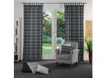 Vorhang WIRTH "Laufenberg" Gr. 2, blau (petrol), B:132cm H:145cm, Jacquard, Baumwolle, Polyester, Gardinen, Vorhang