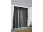 Vorhang WIRTH "Niederau" Gr. 2, schwarz, B:132cm H:175cm, Jacquard, Polyacryl, Polyester, Gardinen, Vorhang