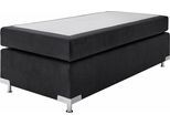 Boxspringbett "Holland", schwarz, B:92cm L:201cm, Microvelours (100% Polyester), WESTFALIA SCHLAFKOMFORT, Komplettbetten, Boxspringbett, ohne Kopfteil, frei im Raum stellbar