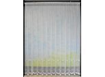 Gardine STICKEREIEN PLAUEN "Düne" Gr. 10, grün (grün, weiß), B:600cm H:140cm, Sablé, Polyester, Gardinen, Gardine