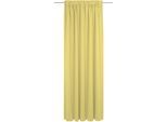 Vorhang ADAM "Uni Collection light", gelb, B:142cm H:385cm, Baumwolle (Bio-Baumwolle), Gardinen, Vorhang, aus 100% Bio-Baumwolle