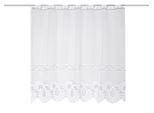 Gardine HOME WOHNIDEEN "LEONORA", weiß, B:150cm H:50cm, Wirkware, Polyester, Gardinen, Gardine, Kurzstore Jacquard, Scheibengardine