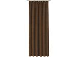 Vorhang WIRTH "Trondheim B", braun (schoko), B:132cm H:235cm, Chenille, Polyacryl, Gardinen, Vorhang, nach Maß