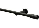 Gardinenstange GARDINIA "Set Metall" Gr. 2, schwarz, L:160cm Ø:19mm, Aluminium, Gardinenstangen, Gardinenstange, 1-Lauf