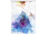 Seitenzugrollo LICHTBLICK ORIGINAL "Klemmfix Motiv Grafik" Gr. 6, bunt (bunt, weiß), B:100cm H:150cm, Polyester, Rollos, Seitenzugrollo, bedruckt