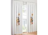 Vorhang HEINE HOME Gr. 1, weiß (sanftes weiß), B:135cm H:145cm, Polyester, Gardinen, Vorhang