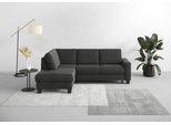 Ecksofa HOME AFFAIRE "Summer L-Form", grau (anthrazit), B:236cm H:91cm T:170cm, 95% Polyester, 5% Polyamid, Sofas, Ecksofa, mit Ottomane, mit oder ohne Bettfunktion und Bettkasten, Cord-Bezug