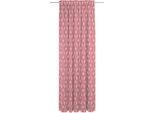 Vorhang ADAM "Retro Floret" Gr. 1, pink, B:142cm H:145cm, Jacquard, Baumwolle, Gardinen, Vorhang, aus 100% Bio-Baumwolle