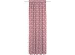 Vorhang ADAM "Retro Floret" Gr. 2, pink, B:142cm H:175cm, Jacquard, Baumwolle, Gardinen, Vorhang, aus 100% Bio-Baumwolle