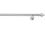 Vorhangstange GOOD LIFE "Punta" Gr. 1, silber (edelstahlfarben), L:120cm Ø:20mm, Metall, Gardinenstangen, Vorhangstange
