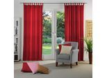 Vorhang WIRTH "Lahnstein" Gr. 1, rot, B:132cm H:145cm, Polyester, Gardinen, Vorhang