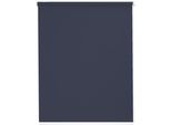 Seitenzugrollo SUNLINES "Youngstyle Uni", blau (marine, weiß), B:122cm H:180cm, Aluminium, Kunststoff, Polyester, Rollos, Seitenzugrollo