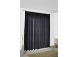 Vorhang WIRTH "Lahnstein" Gr. 1, schwarz, B:132cm H:145cm, Polyester, Gardinen, Vorhang