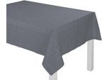 Tischdecke ADAM "Graphic Ventus Light" Gr. 4, blau (indigo), Ø:145cm, Bio-Baumwolle, Tischdecken, Tischdecke, aus 100% Bio-Baumwolle