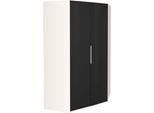 Eckkleiderschrank WIMEX "Level by fresh to go", weiß (weiß, grauglas), H:216cm, Schränke, Eckkleiderschrank, mit Glastüren