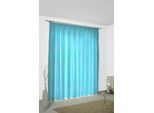 Vorhang WIRTH "Lahnstein" Gr. 4, blau (türkis), B:132cm H:245cm, Polyester, Gardinen, Vorhang